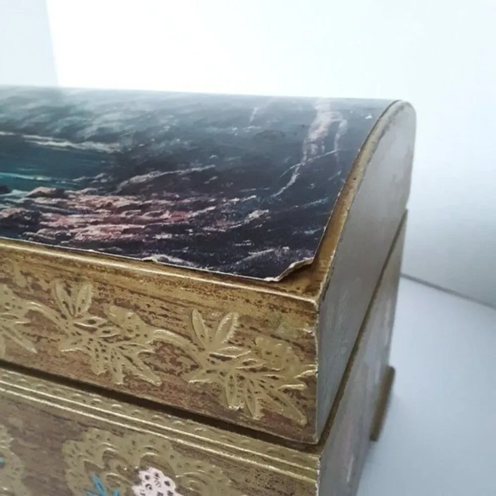 Vintage Florentine Style Musical Jewelry Chest/Box